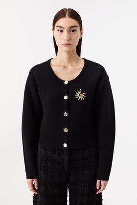 Round-neck cardigan