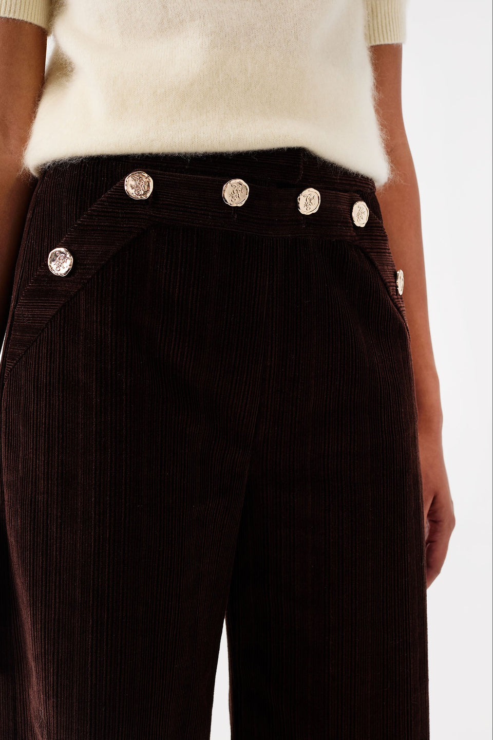 Velvet sailor pants