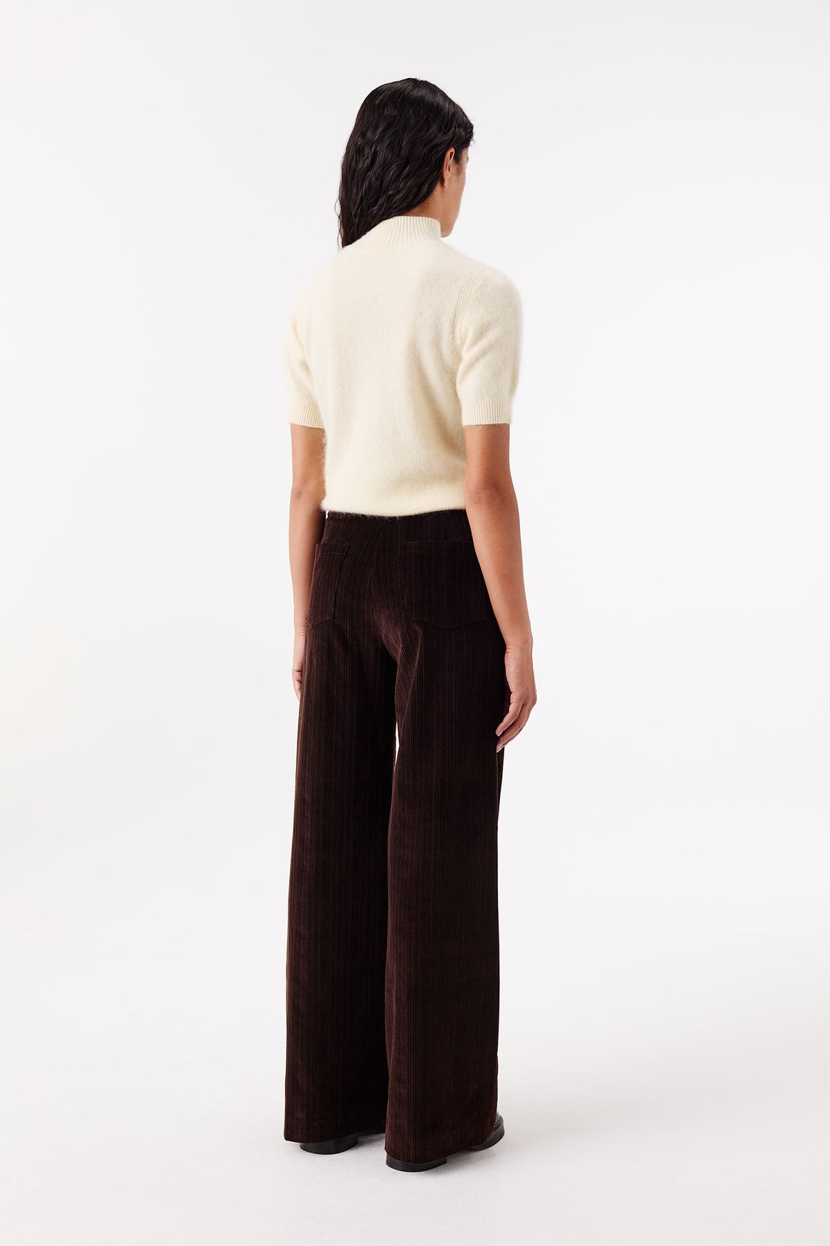 Pantalon à ponts en velours