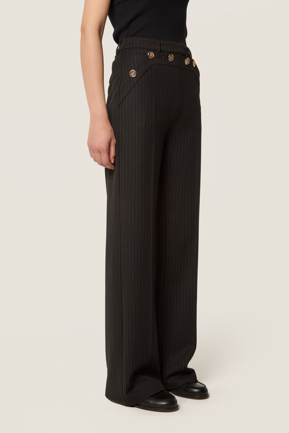 Pinstriped pants