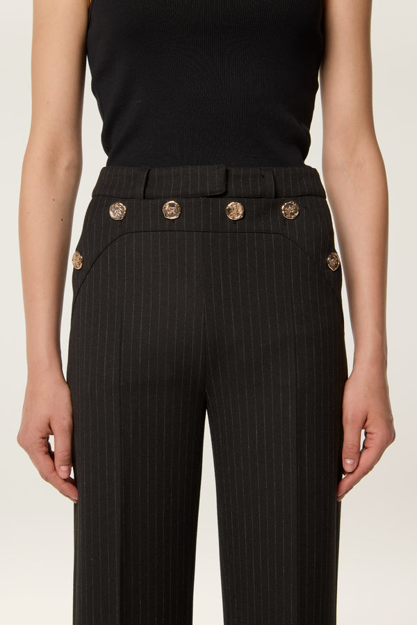 Pinstriped pants