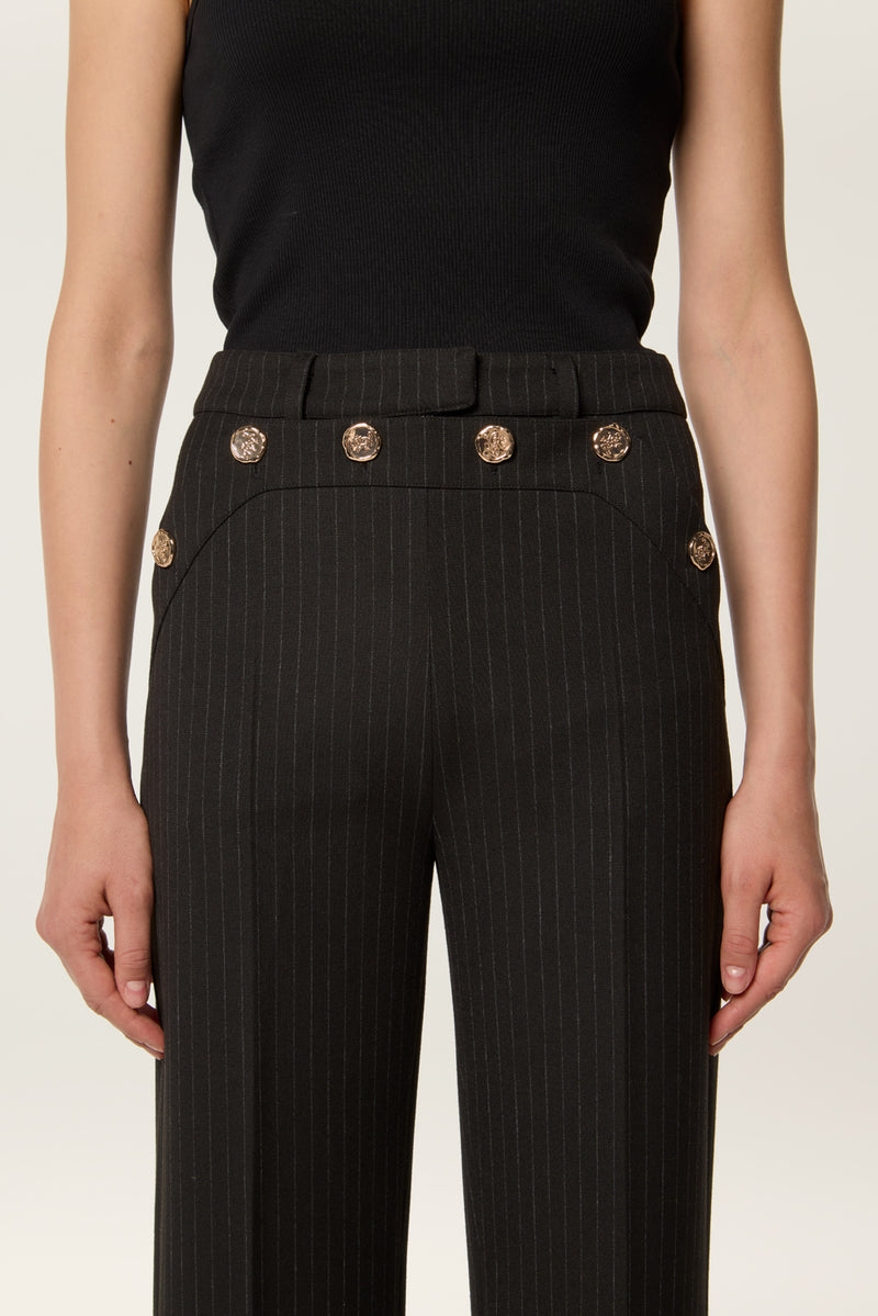 Pinstriped pants