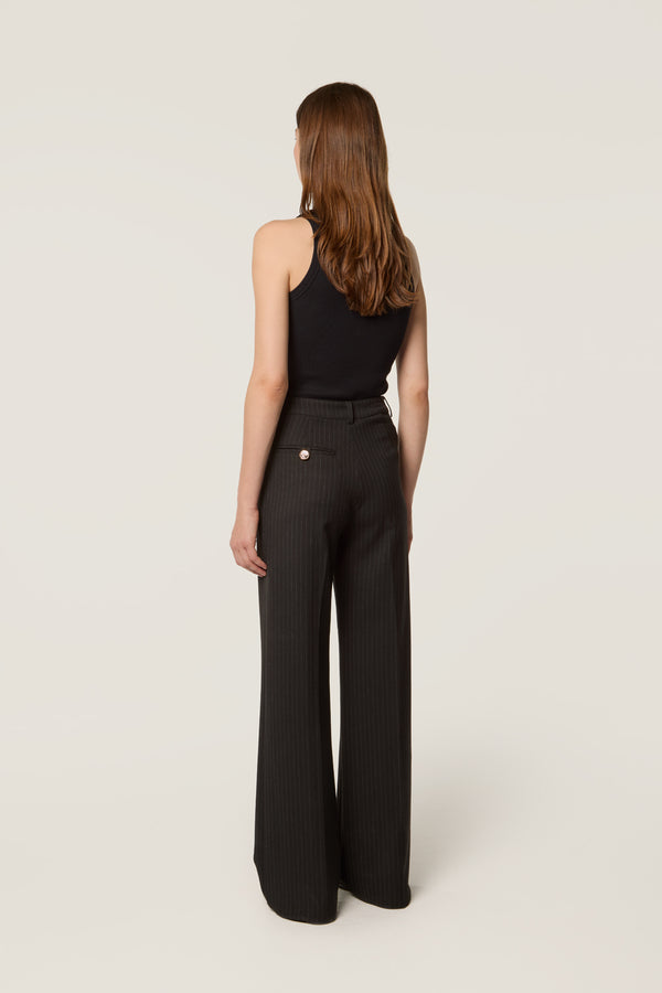Pinstriped pants