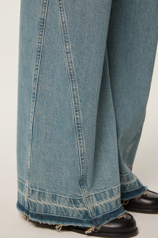 Denim with inserts