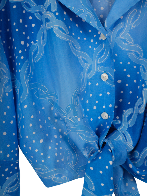 Patterned silk shirt