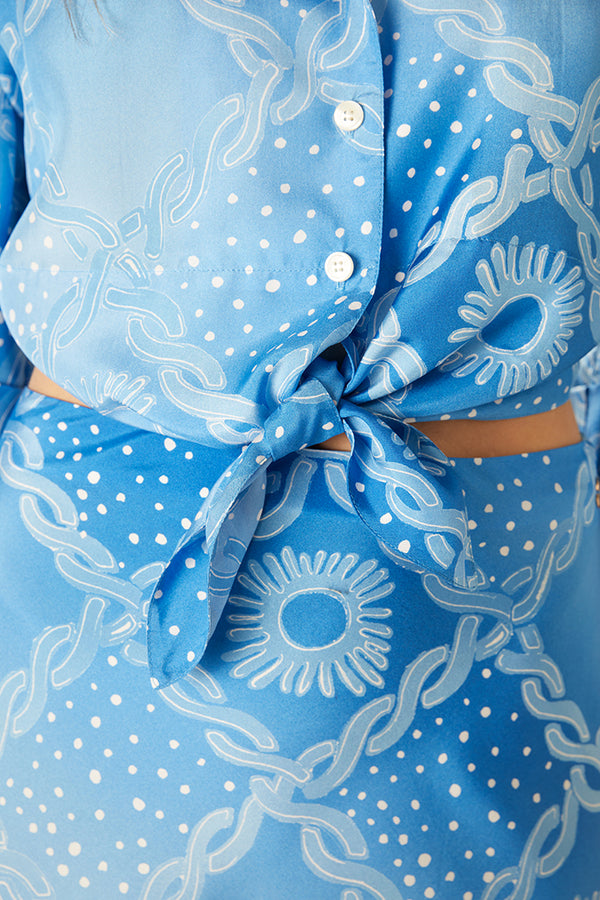 Patterned silk shirt
