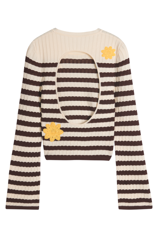 Pull en maille à ouverture