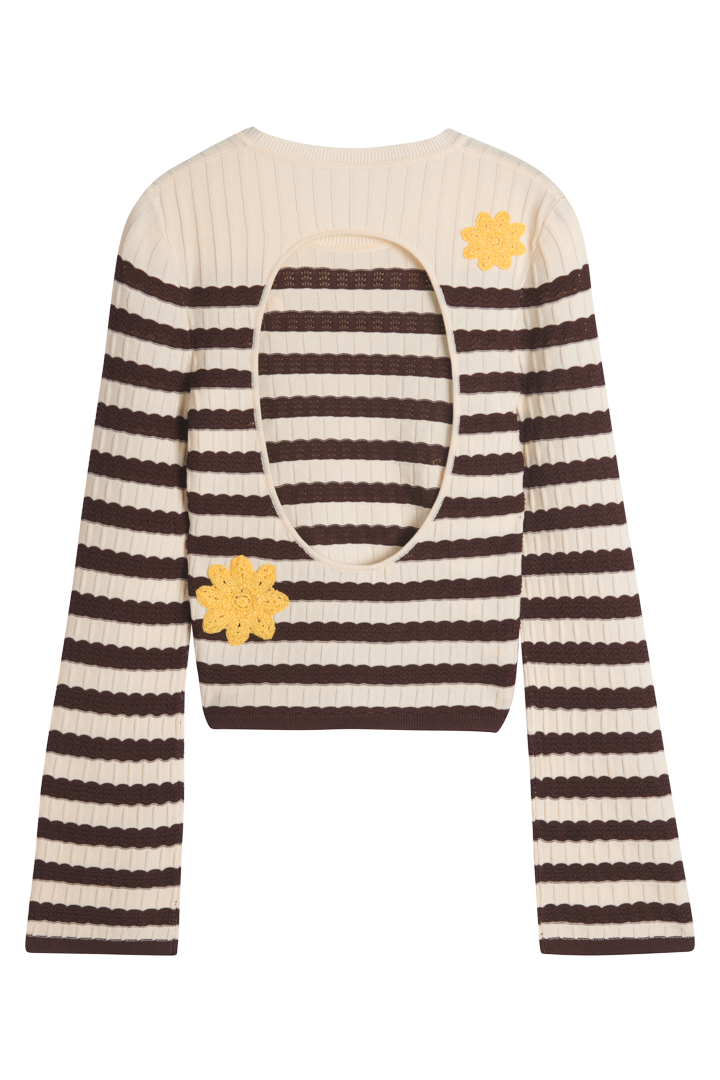 Strickpullover mit Öffnung