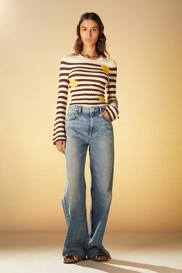 Pull en maille à ouverture