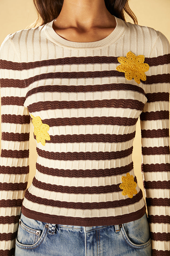 Pull en maille à ouverture