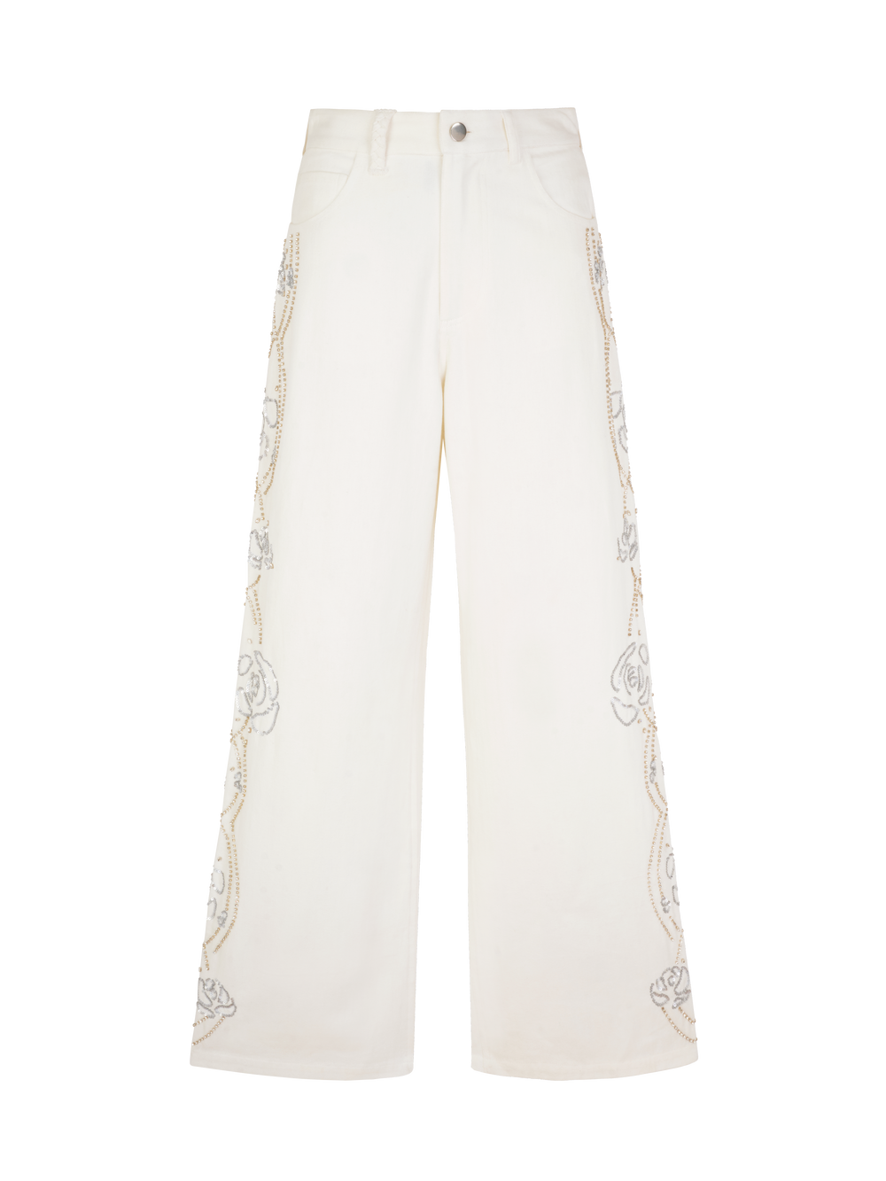 Hand embroidered pants