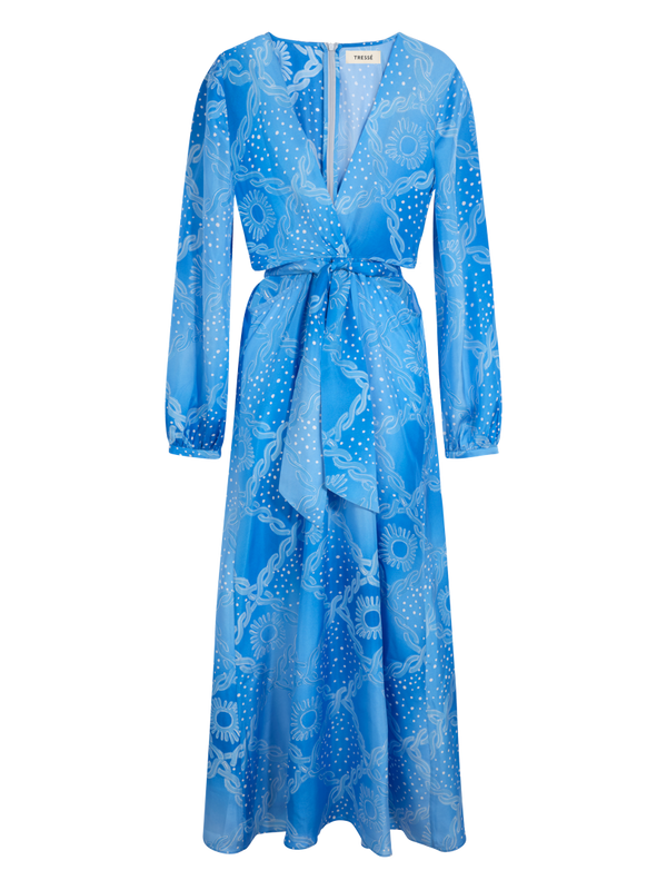 Patterned silk dress
