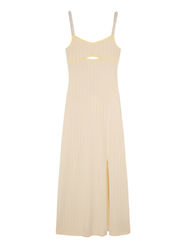 Long dress with beaded back