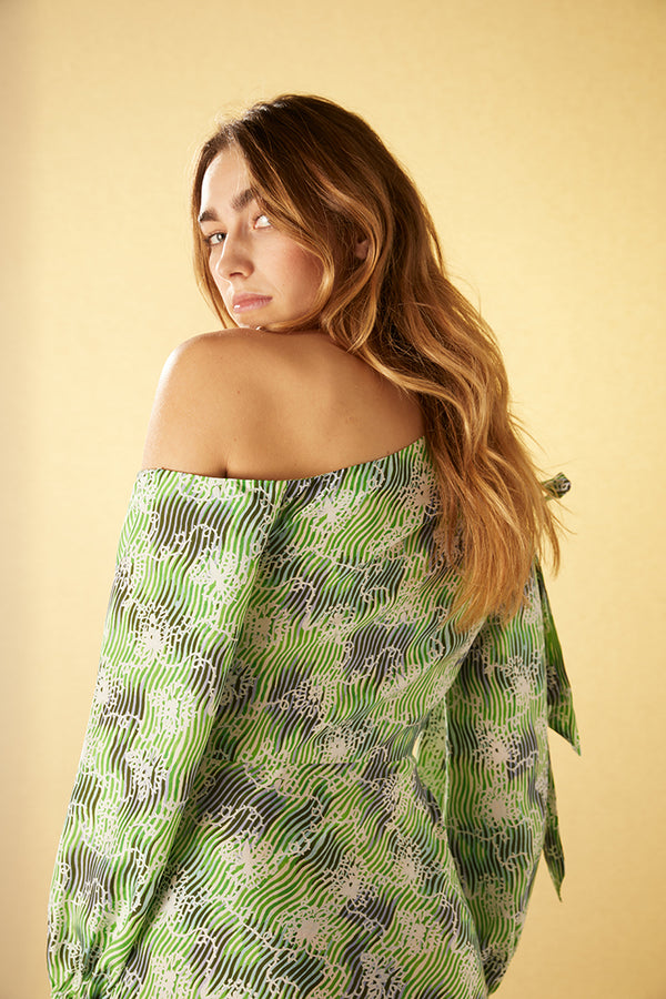 Robe longue asymétrique