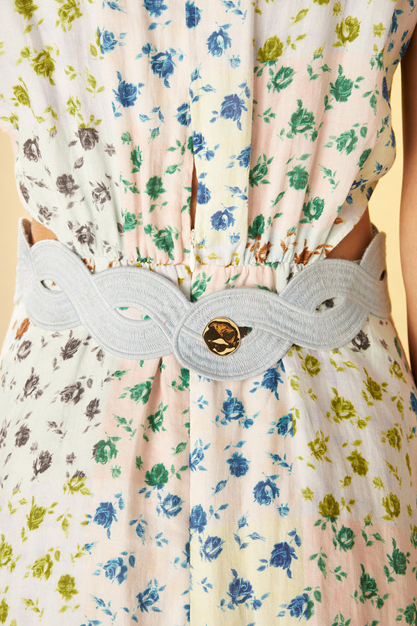 Robe longue à motifs