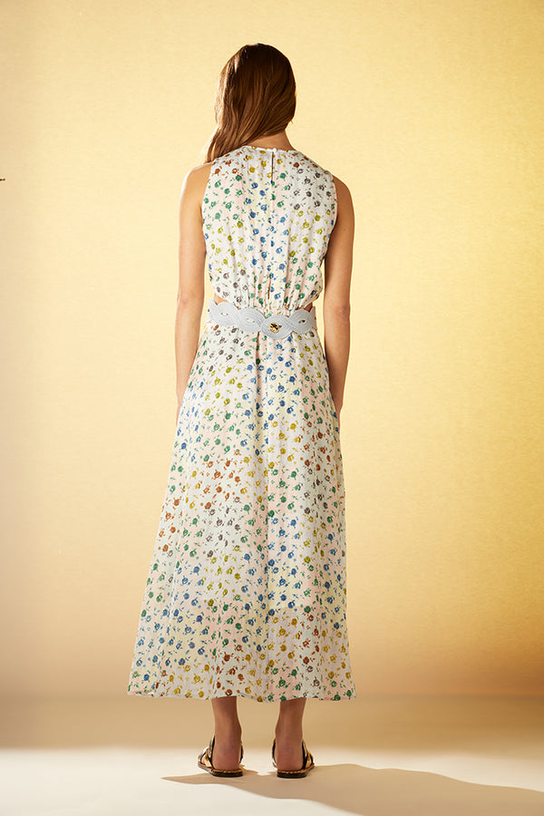 Robe longue à motifs