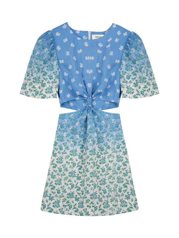 Robe courte à ouverture motif Tie & Dye