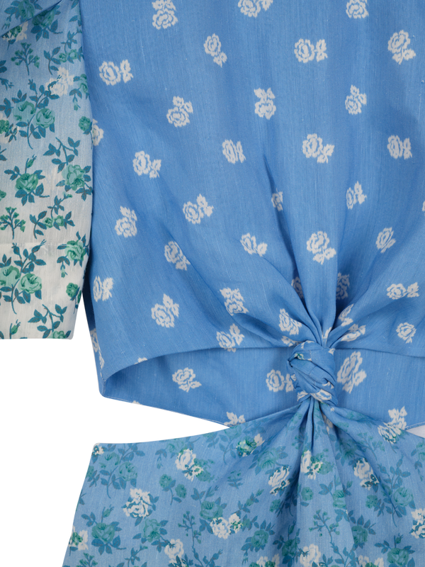 Robe courte à ouverture motif Tie & Dye