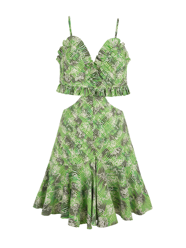 Robe courte à volants