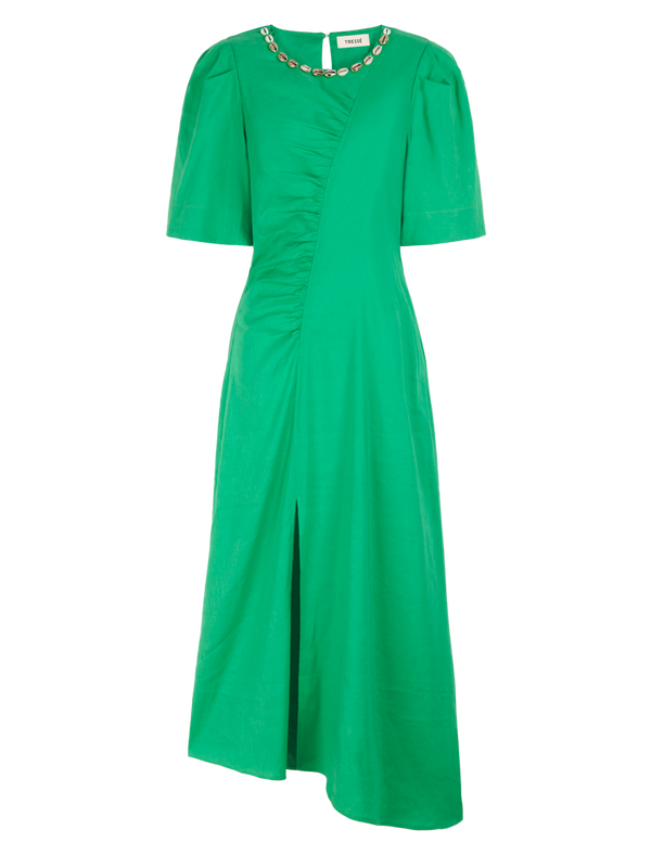 Long asymmetrical slit dress
