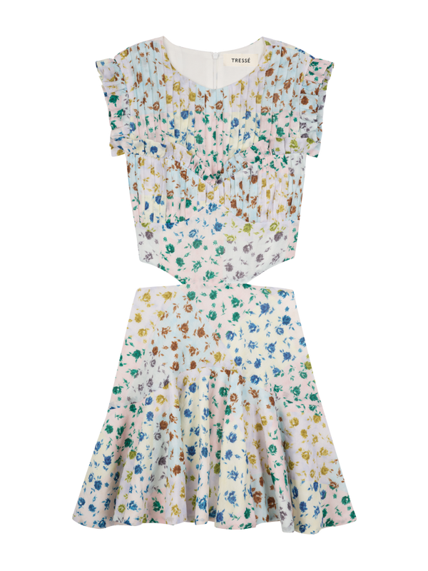 Short dress with ruffles