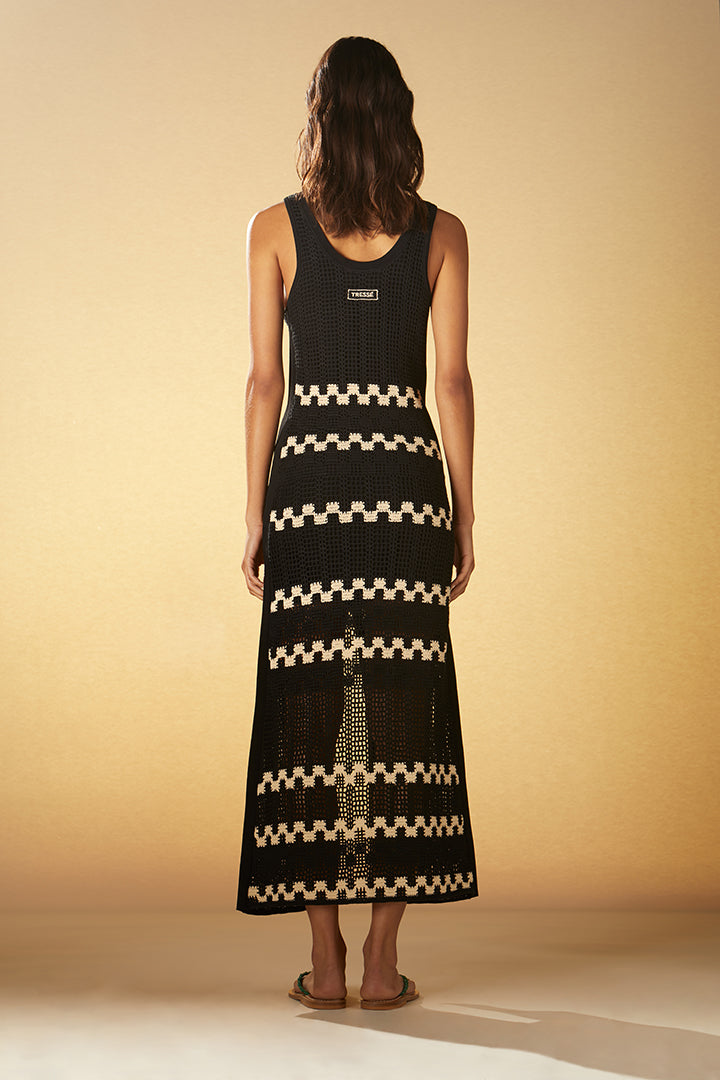 Häkelkleid mit Schlitz