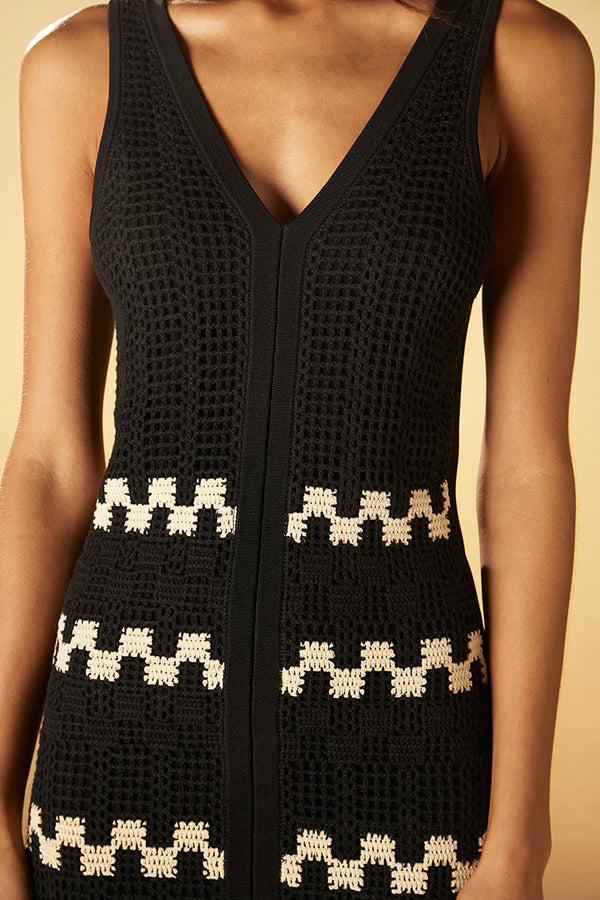 Robe fendue crochet