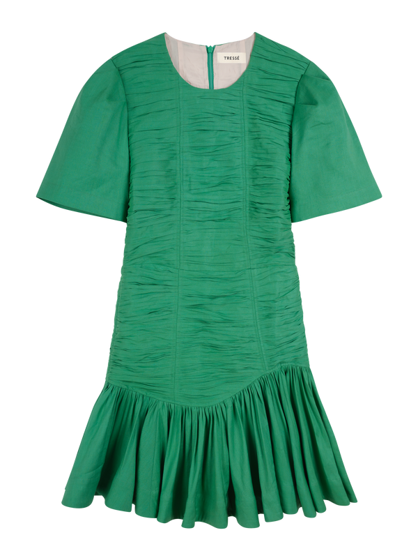 Short dress with ruffles