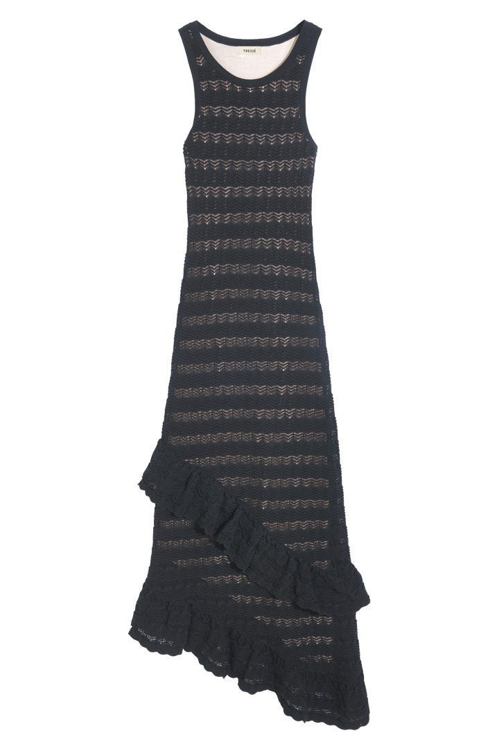 Asymmetrisches Strickkleid