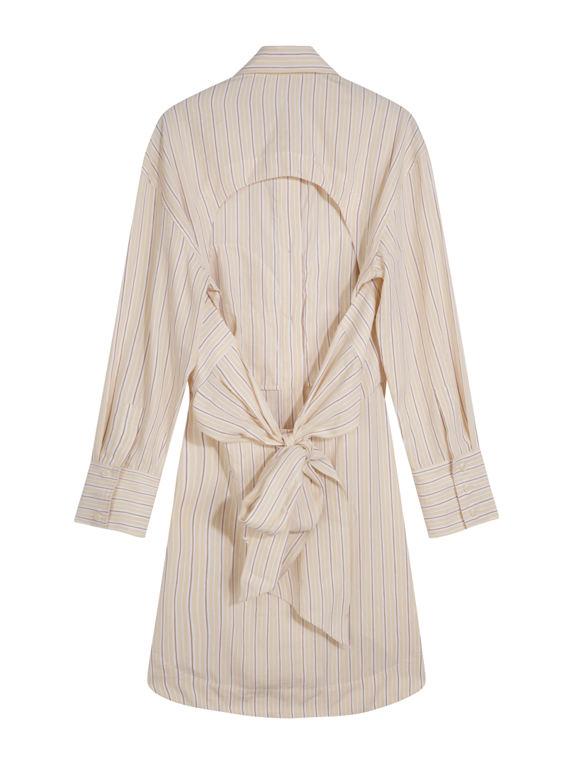 Backless shirt dress