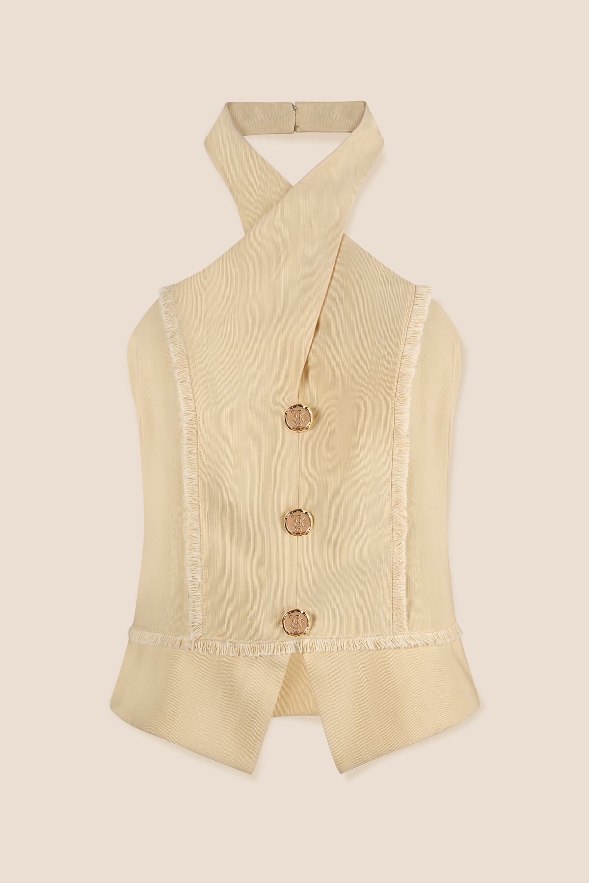 Backless tailored top