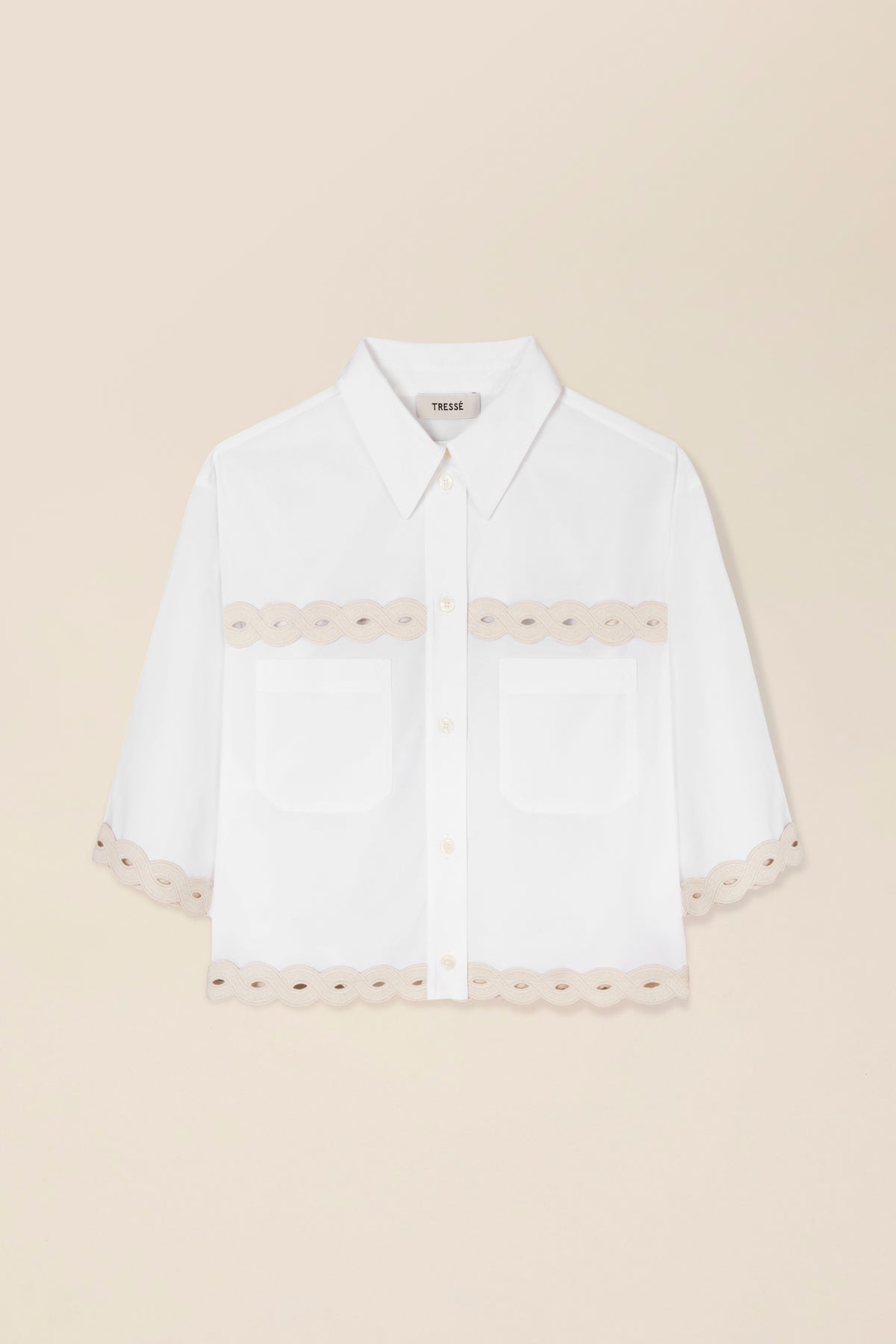 Short shirt with braided details