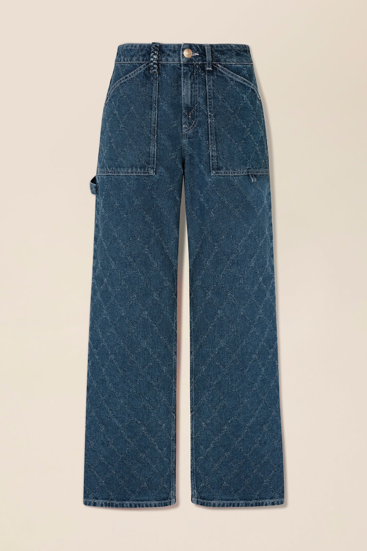 Textured diamond-effect denim