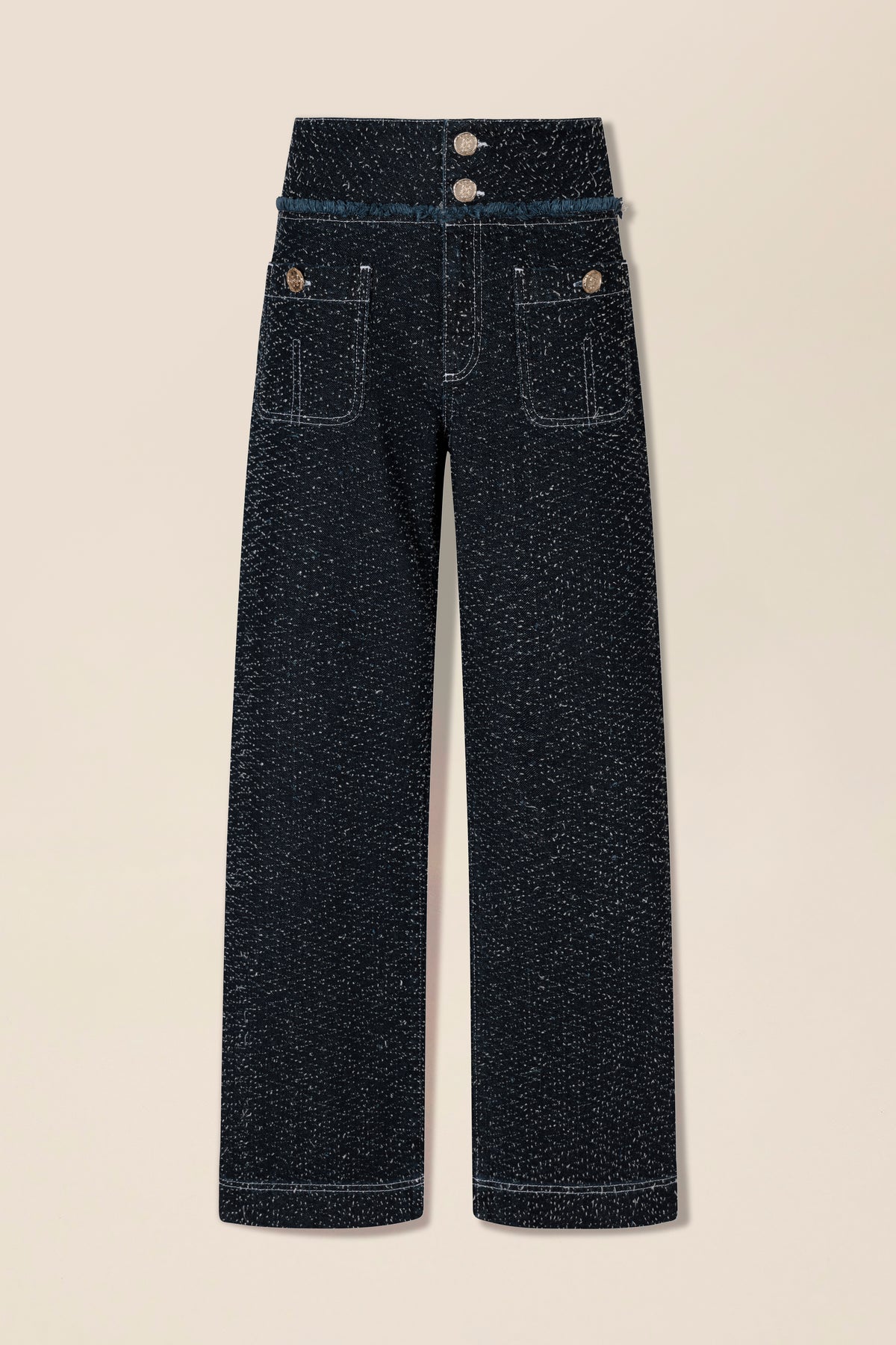 Pantaloni in denim tweed