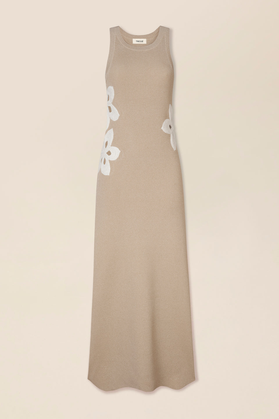 Robe en maille avec fleurs