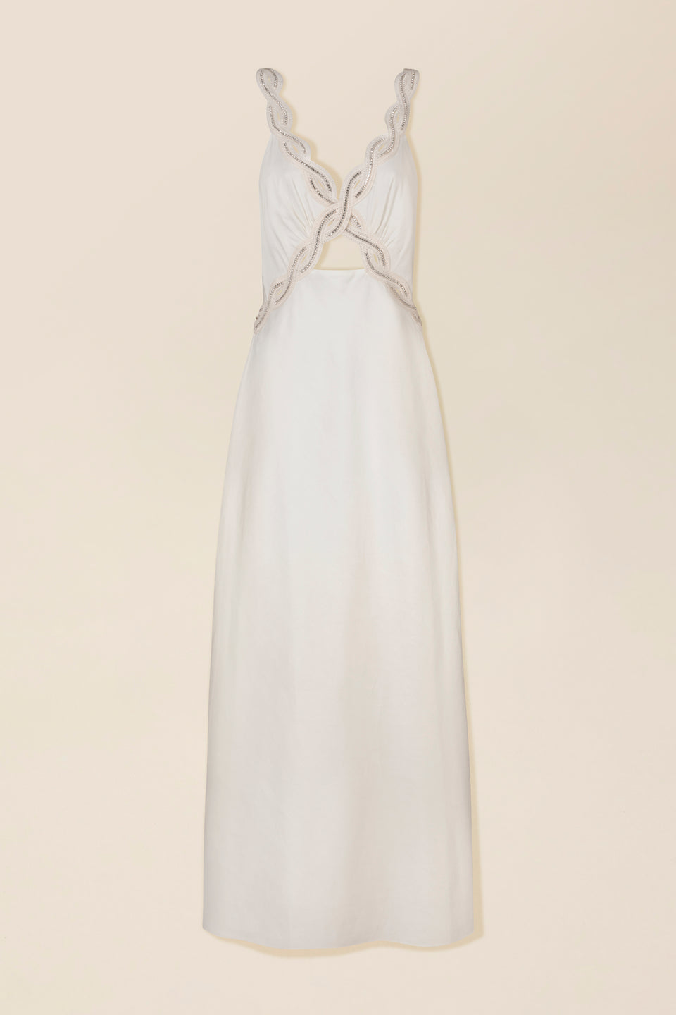 Robe à galon tresse écru