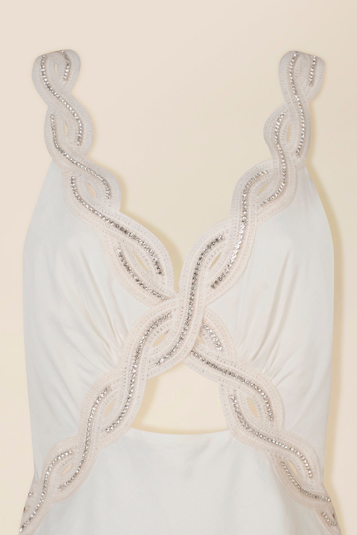 Robe à galon tresse écru