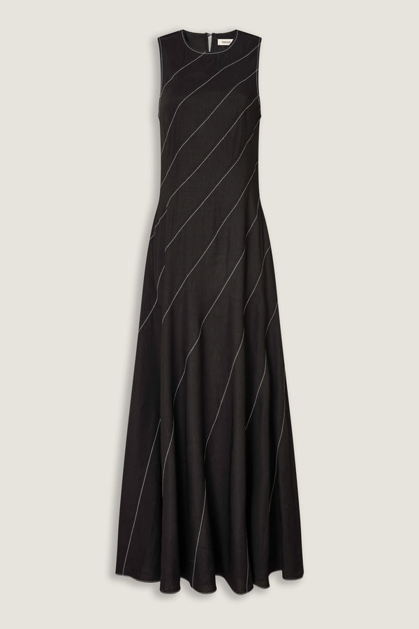 Robe longue à découpes