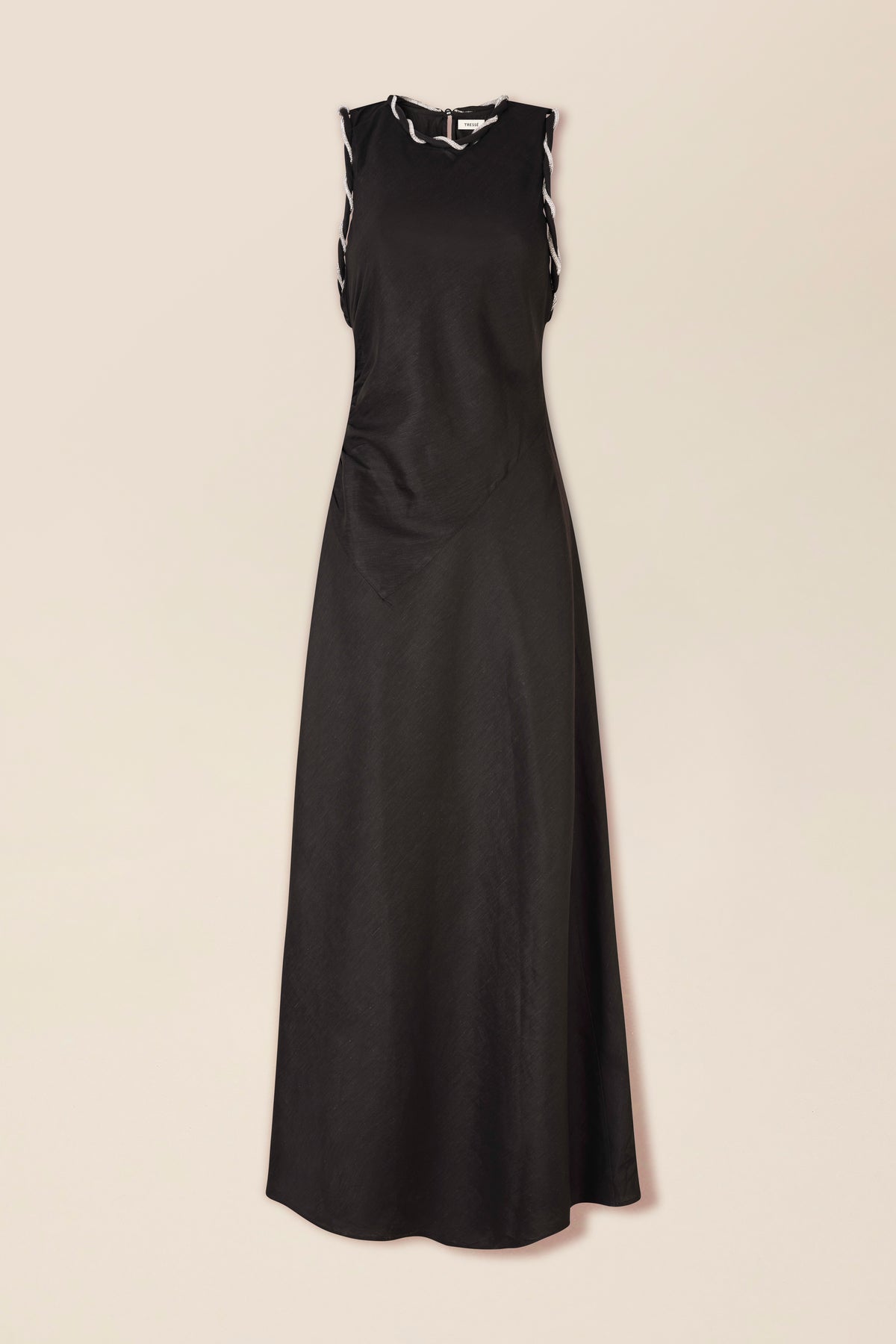Robe longue à torsade strass