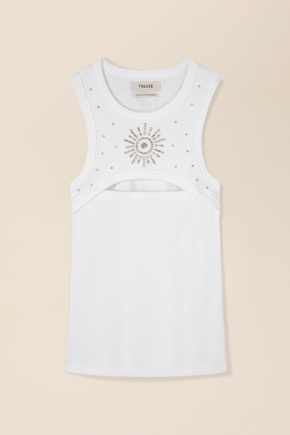 Sun embroidered tank top