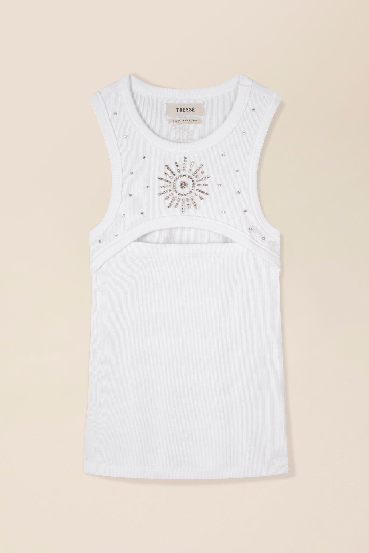 Top con bordado de sol