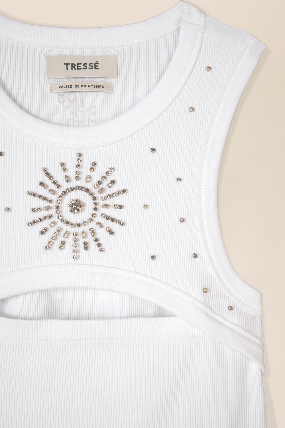 Sun embroidered tank top