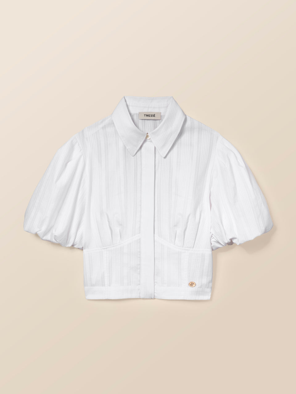 Chemise à manches courtes bouffantes