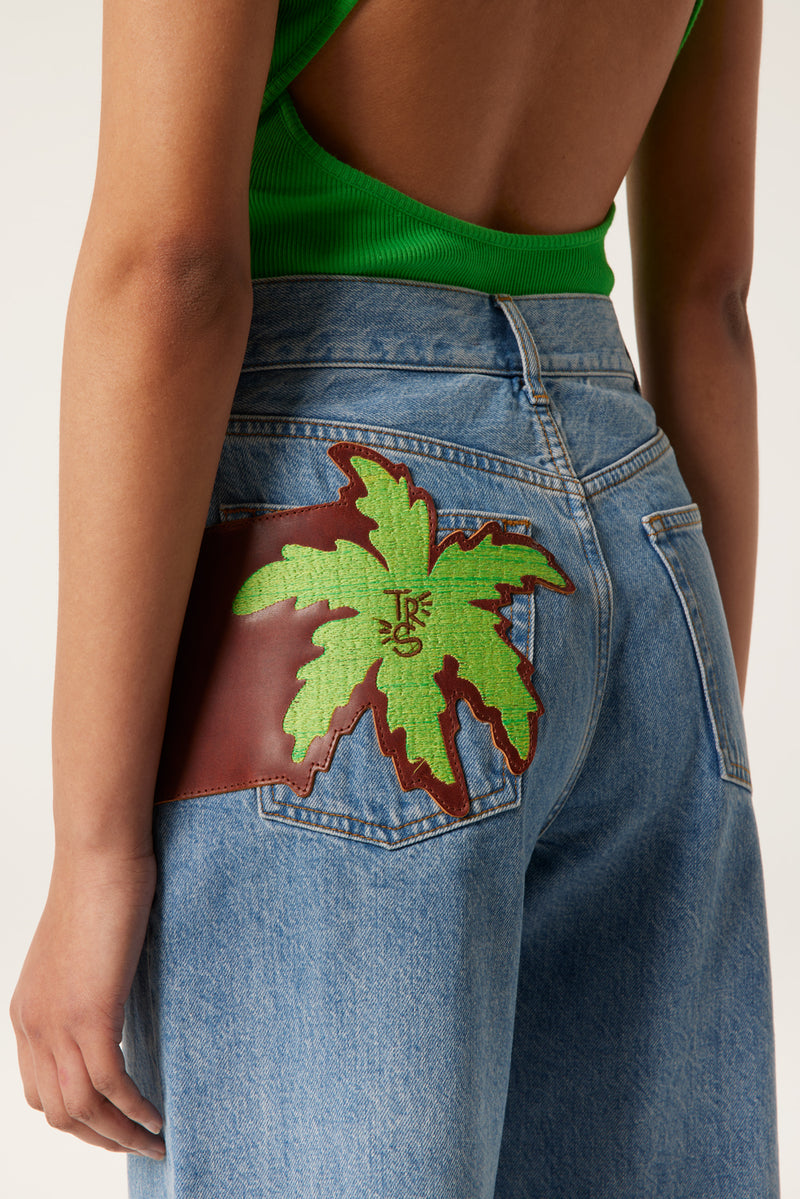 Palm jacron denim