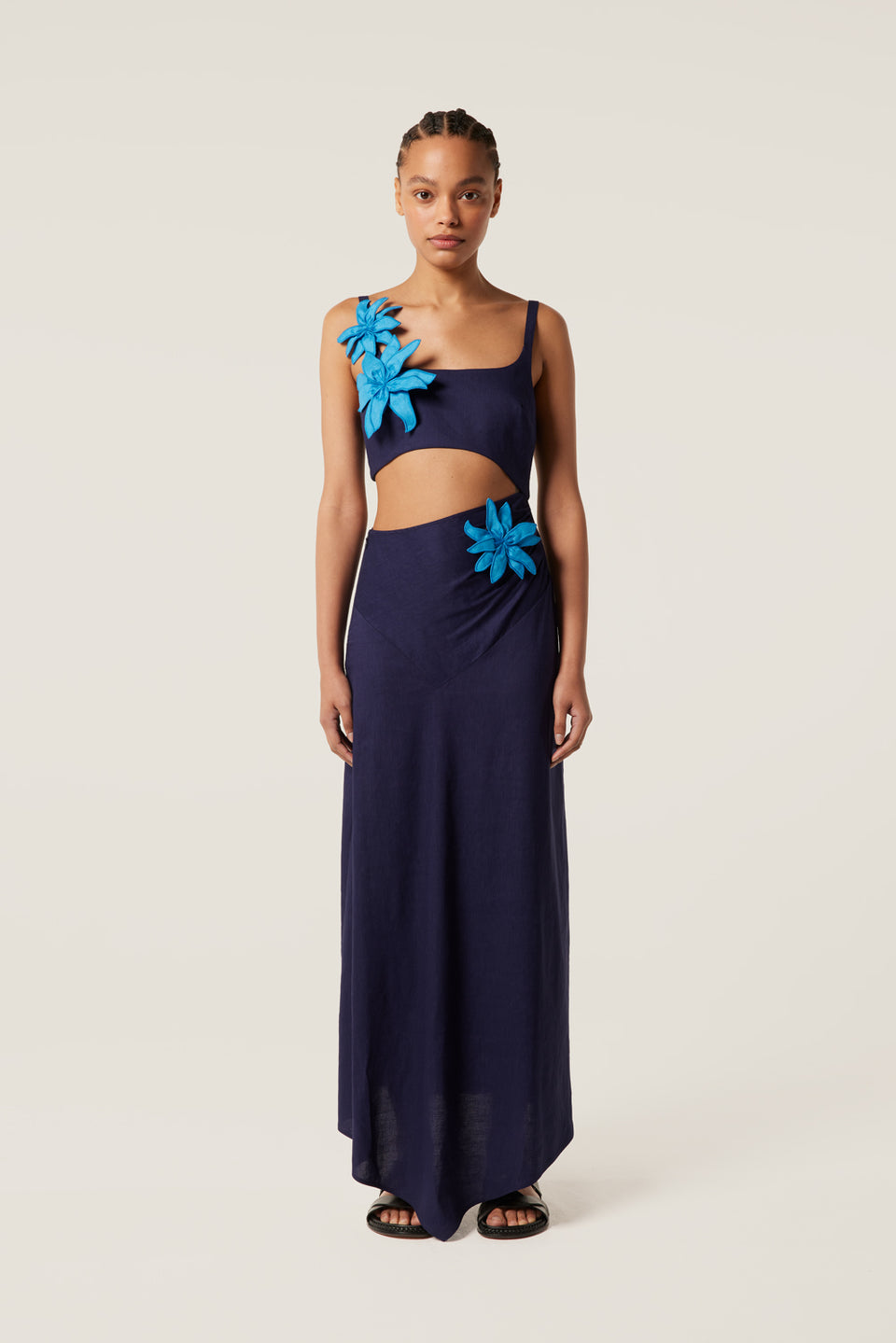 Robe longue effet brassière