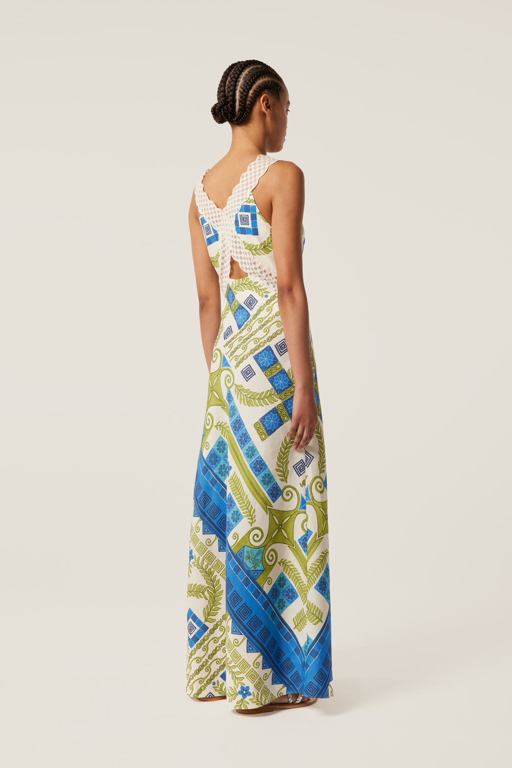 Maxi dress with lace detail