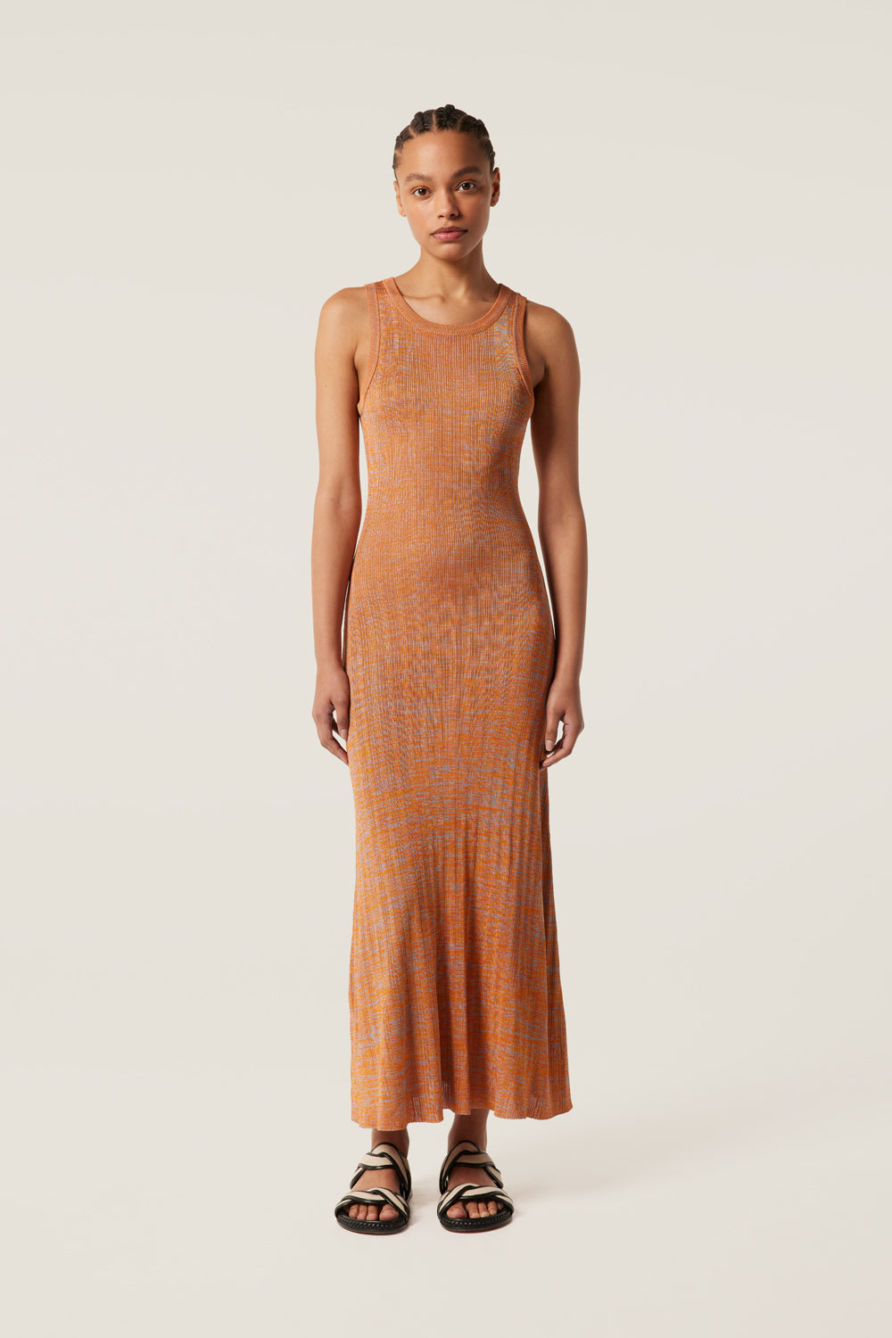 Long backless knit dress - T2
