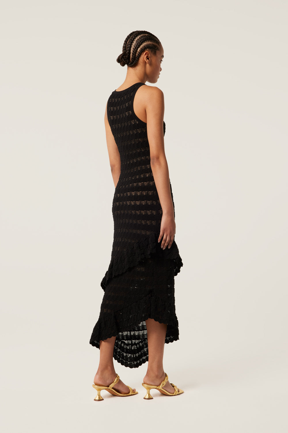 Asymmetrisches Strickkleid