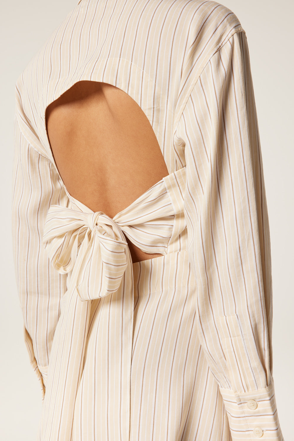 Backless Shirt Dress - 38 - Tress Backless Shirt Dress - 38 - Tress