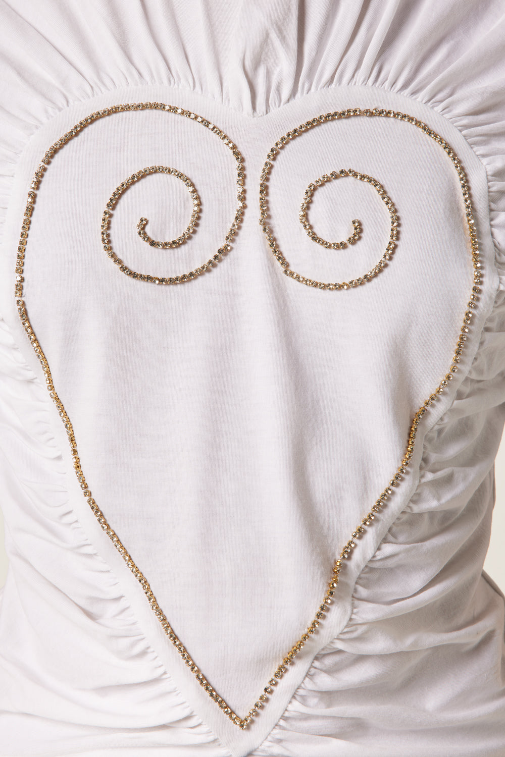Gathered heart T-shirt